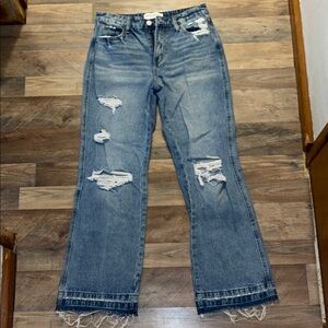 Buckle Flying Monkey Distressed Blue Jeans Size 28